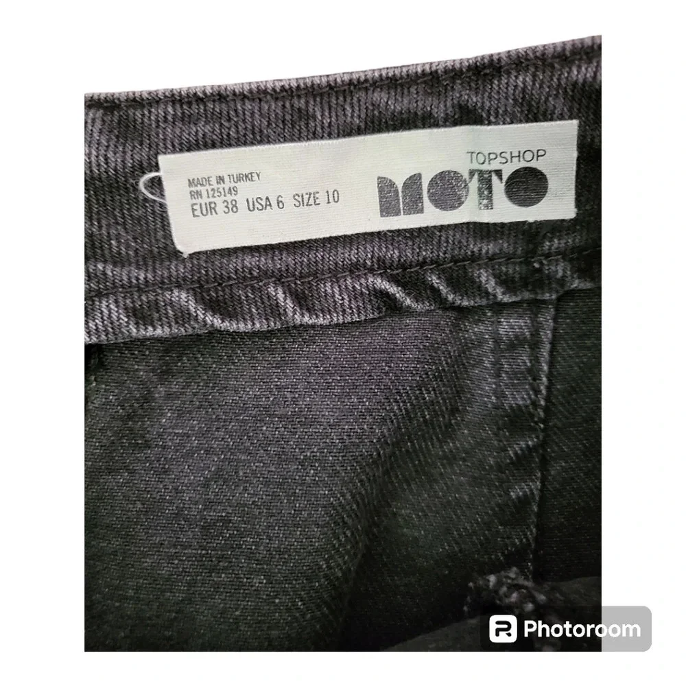💕Top shop moto cross stitch mini skirt‎